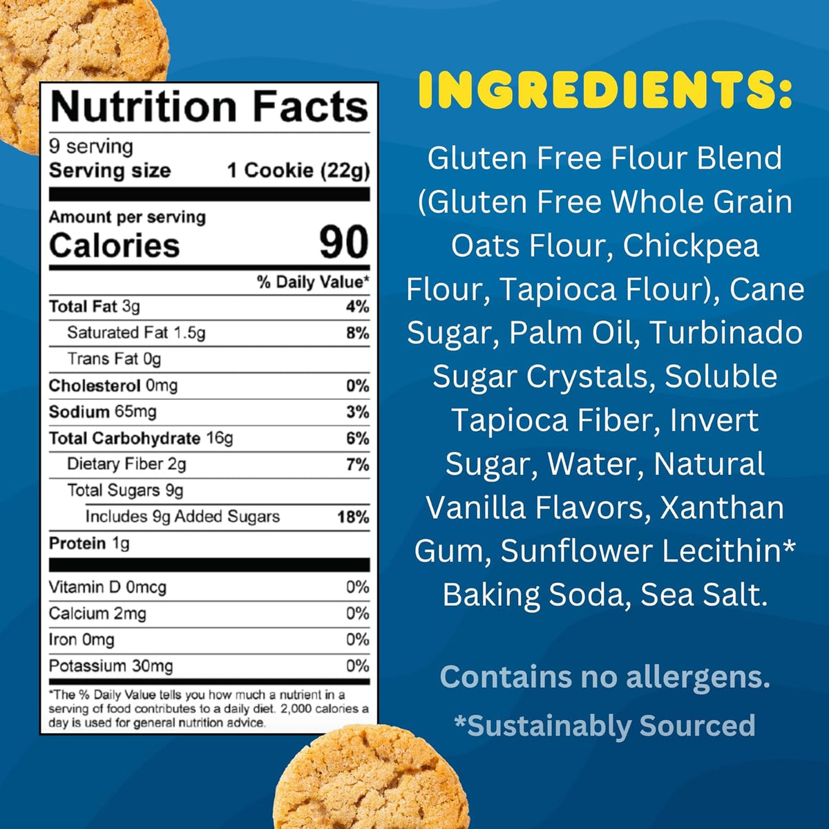 Whoa Dough Ready to Bake Cookie Dough Sugar Cookie – Certified Non-GMO, Kosher, Gluten Free – Plant-Based Snack Dough Made with Real Ingredients – 6 Pack