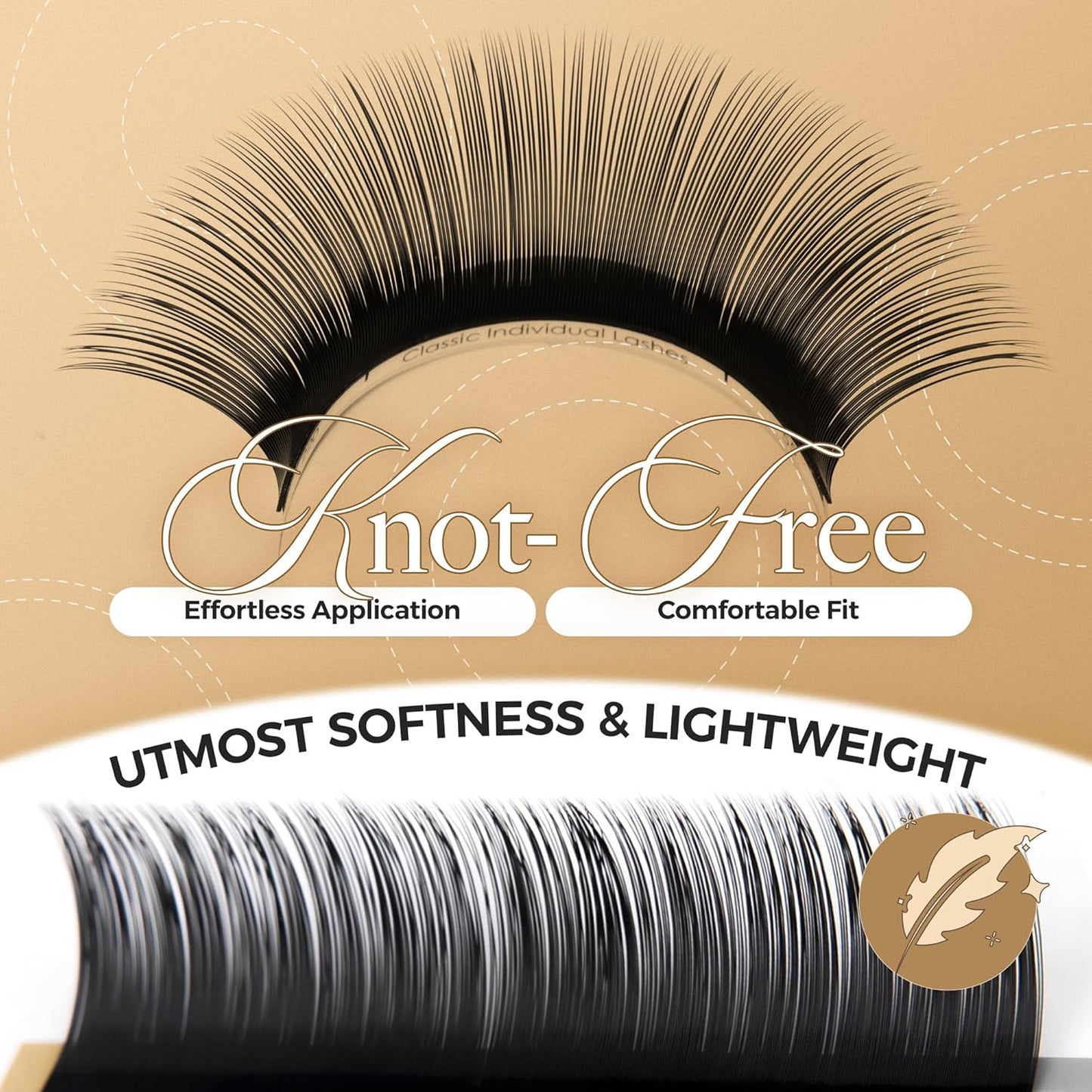 LASHVIEW 0.07 Thickness D Curl 8-15mm Mixed Tray Eyelash Extensions Individual Lash Extensions Semi-permanent Pure Korean Silk lashes Soft Application for Professional Salon Use