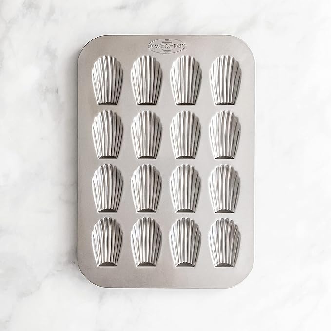USA Pan Bakeware Nonstick Madeleine Pan, 16 Well
