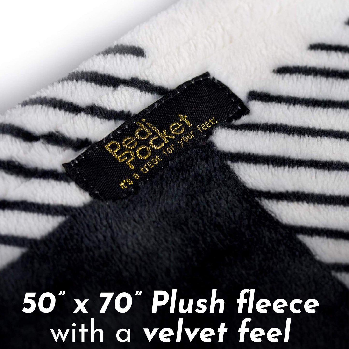 PediPocket Patented Foot Pocket Blanket – 50” x 70” with 20” Deep Foot Pocket, Plush Velvety Fleece Blanket, Everyday Luxurious Comfort, Machine Washable,Gift Idea – Pleasingly Plaid (Non-Electric)