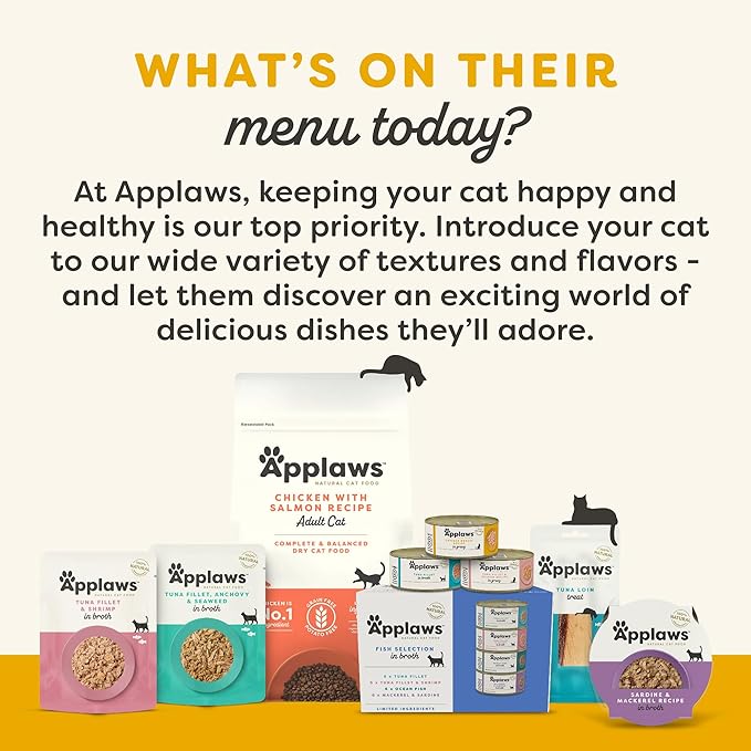 Applaws Natural Wet Cat Food in Gravy, Limited Ingredient Canned Wet Cat Food, No Additives, Made with Natural Ingredients, Chicken Breast in Gravy (24 x 2.47oz Cans)