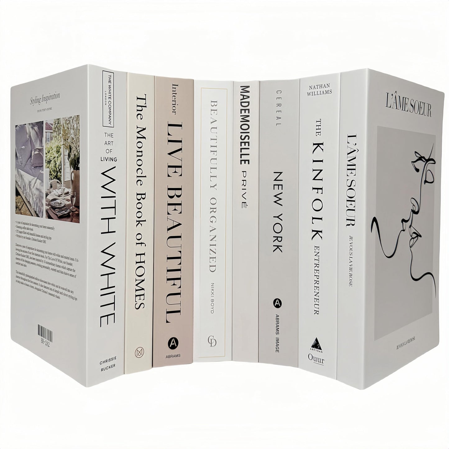 8 Pack Decorative Books, Ediactcyl Decoration Faux Books for Hardcover Home Decor | Fake Book Stacks Display for Bookshelf Room Decor (M27)