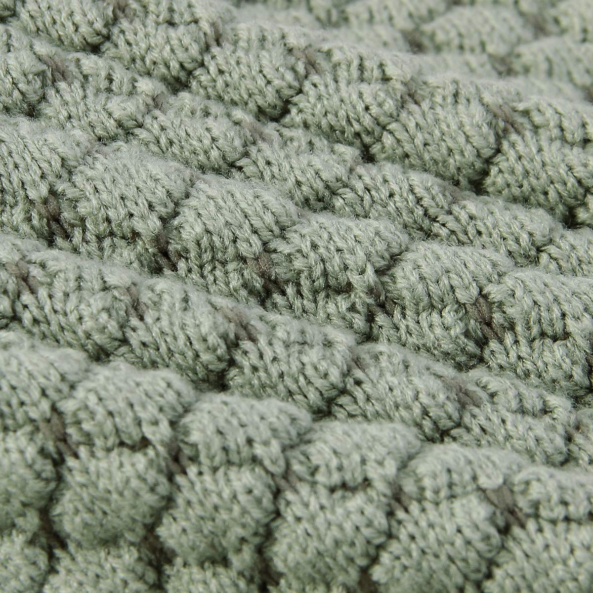 mimixiong Baby Blanket Knitted Soft Swaddling Receiving Baby Blankets for Crib Stroller Sage Green 40x30 Inch