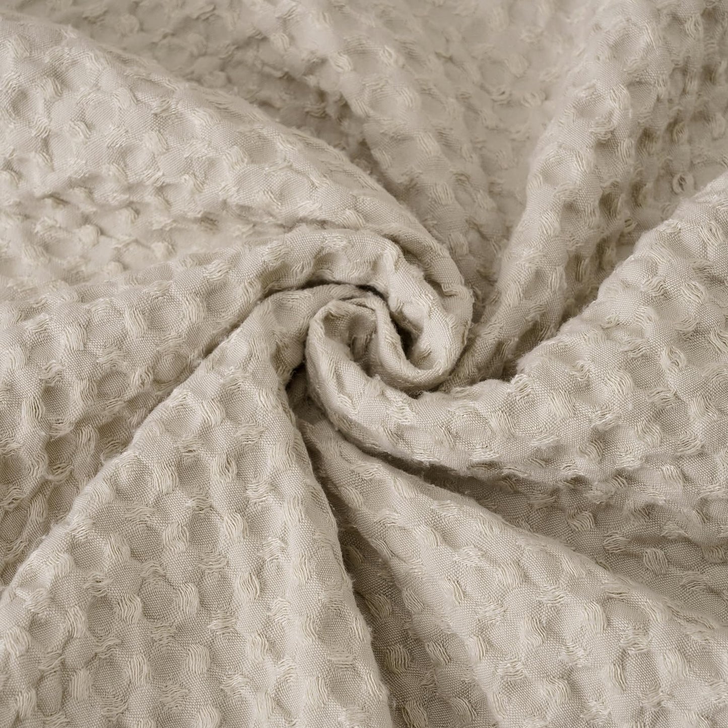 PHF Ultra Soft Waffle Weave Body Pillowcase 20" x 54", No Insert, Breathable & Skin-Friendly Body Pillow Sham with Zipper, Decorative Waffle Weave Pillow Cover, Light Khaki/Linen