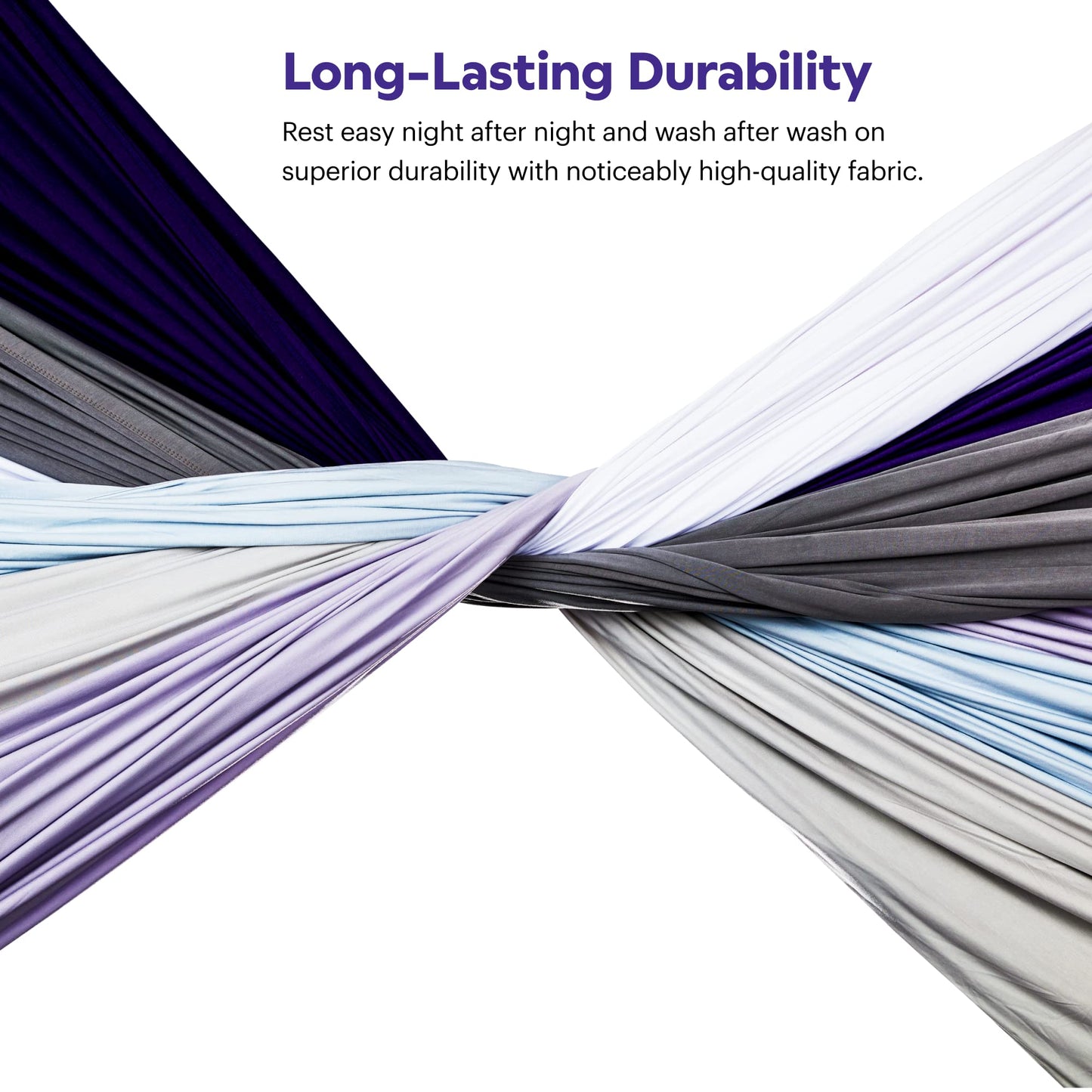 Purple SoftStretch Sheets, Queen Size, Rayon Blend, Moisture-Wicking, Stormy Grey, Fits Other Mattresses, Stretch for Adaptive Support