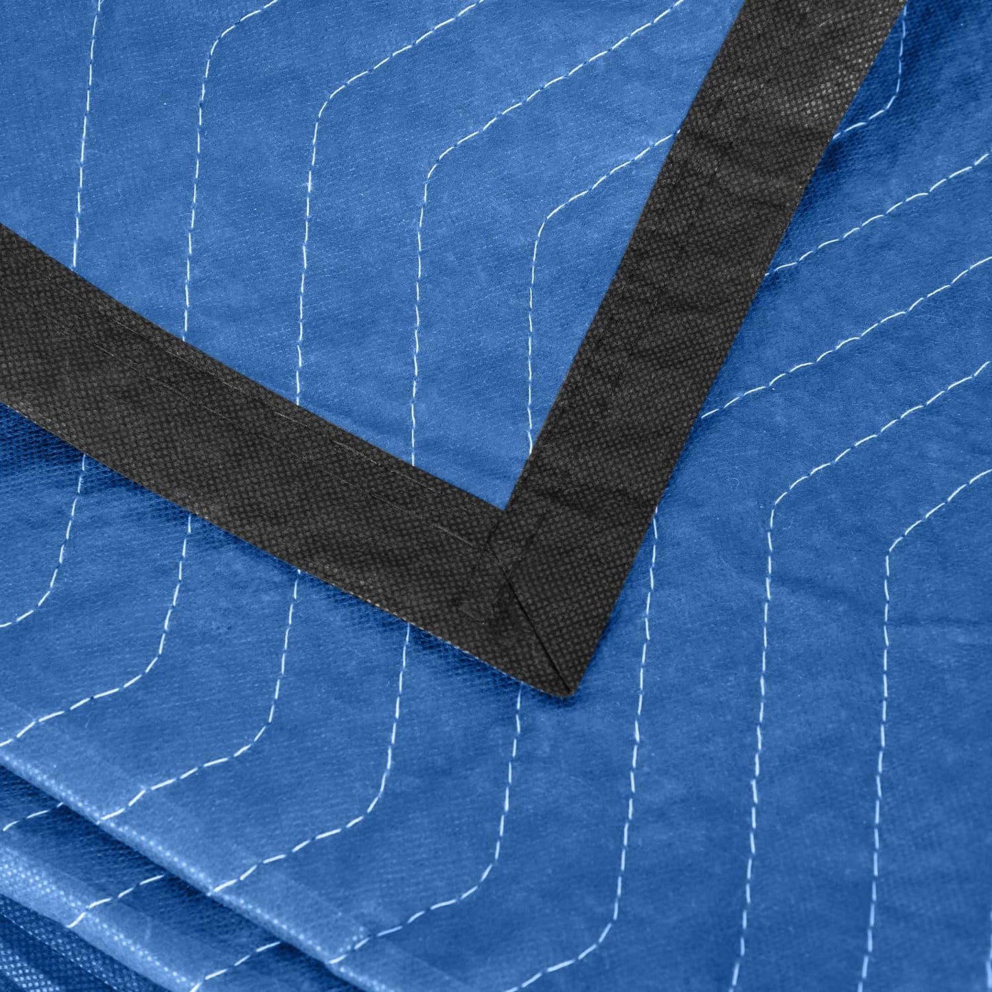 Diamond UP 12 Moving Blankets, Extra Large Moving Blanket for Furniture, Professional Quilted Furniture Shipping and Storage Pads, 80" x 72", Blue and Black(12 Packs)