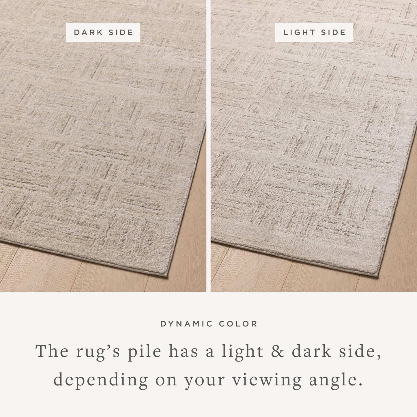 Loloi Amber Lewis Monty Collection MOT-01 Ivory/Taupe 5'-3" x 7'-6", .50" Pile Height, Accent Rug
