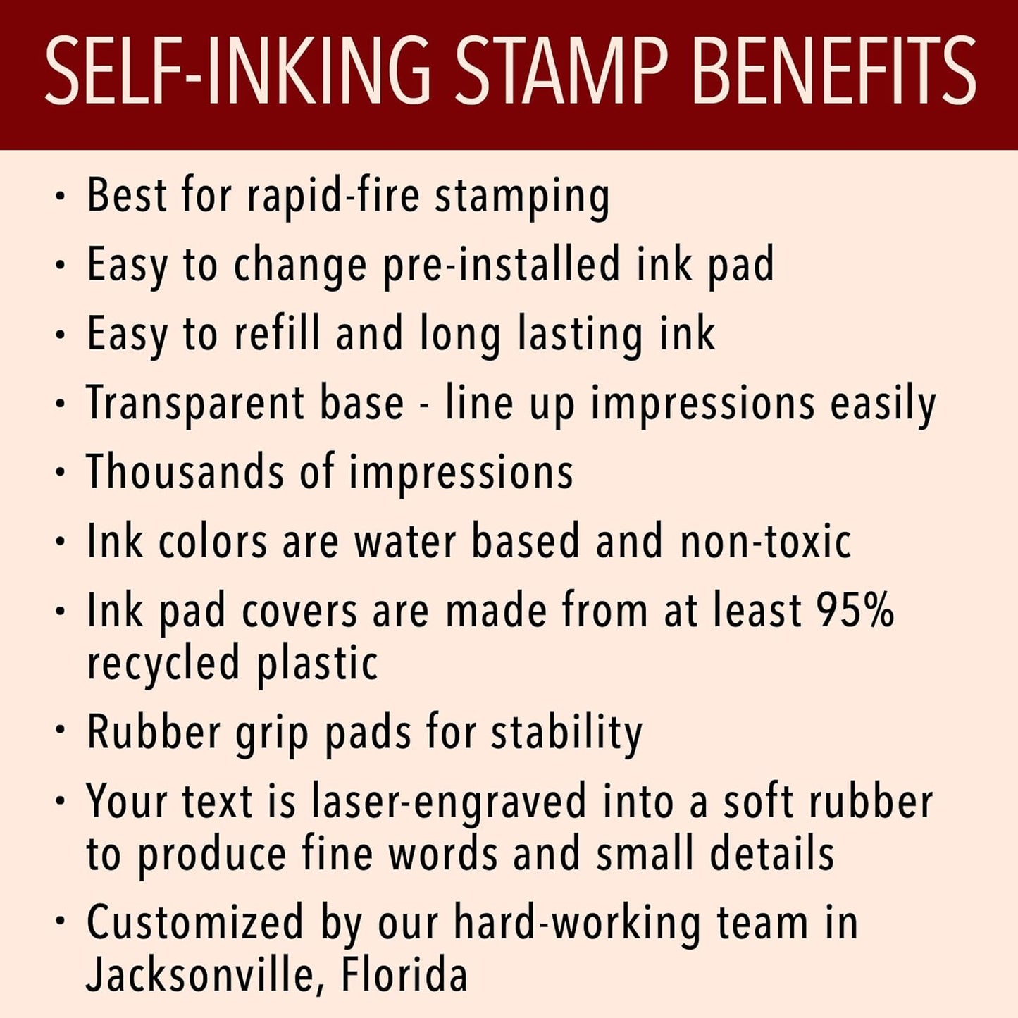 Custom Self-Inking Jawesome Work Stamps | 49 Fun Classroom Phrases | Grading Made Easy | Large Book Stamps
