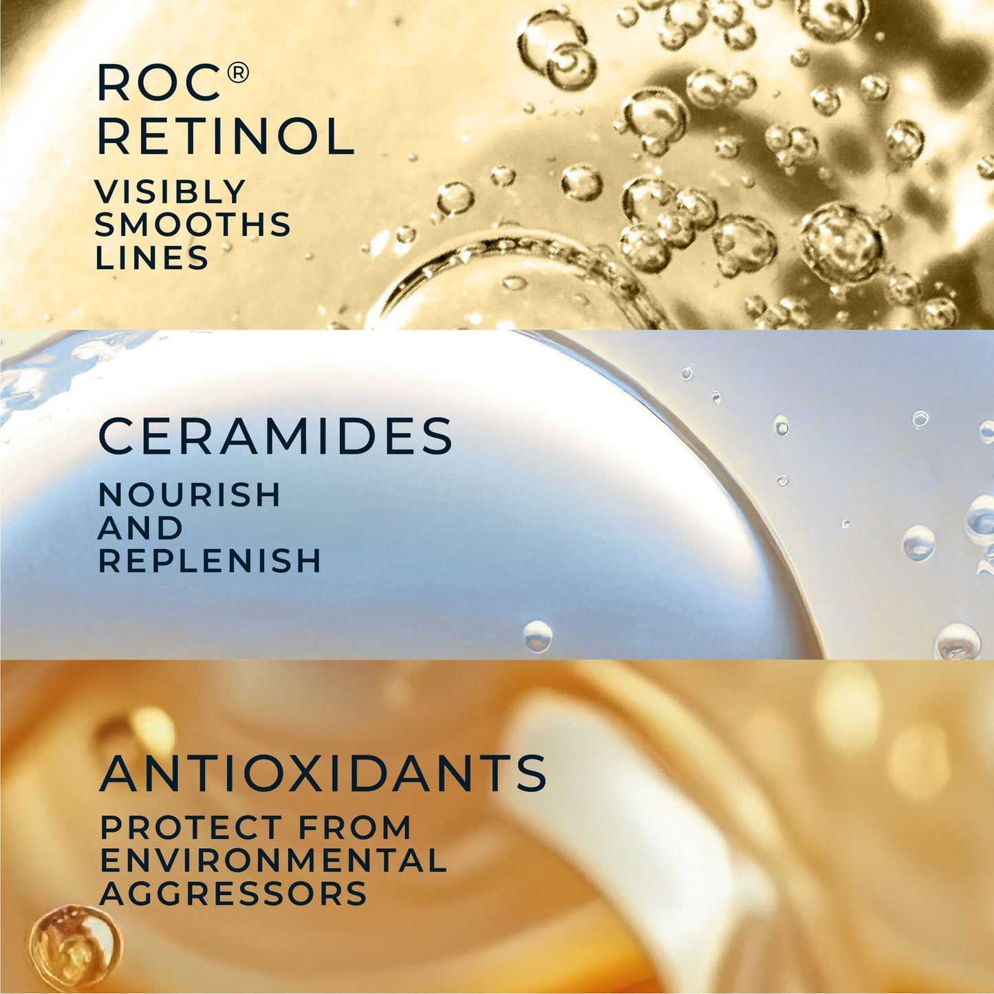 RoC Retinol Correxion Anti-Aging Wrinkle Night Serum, Daily Line Smoothing Skin Care Treatment for Fine Lines, Post-Acne Scars, 30 Individual Capsules, Unscented, 0.35 Fl Oz