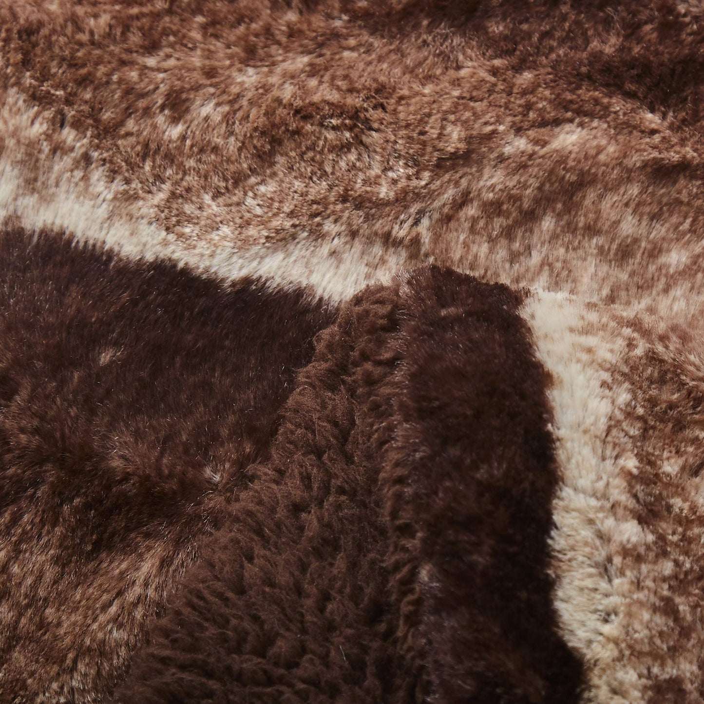 Tache 63 X 90 Inch Elegant Golden Dark Brown Faux Fur Super Soft Warm Sherpa Throw Blanket, Twin Size