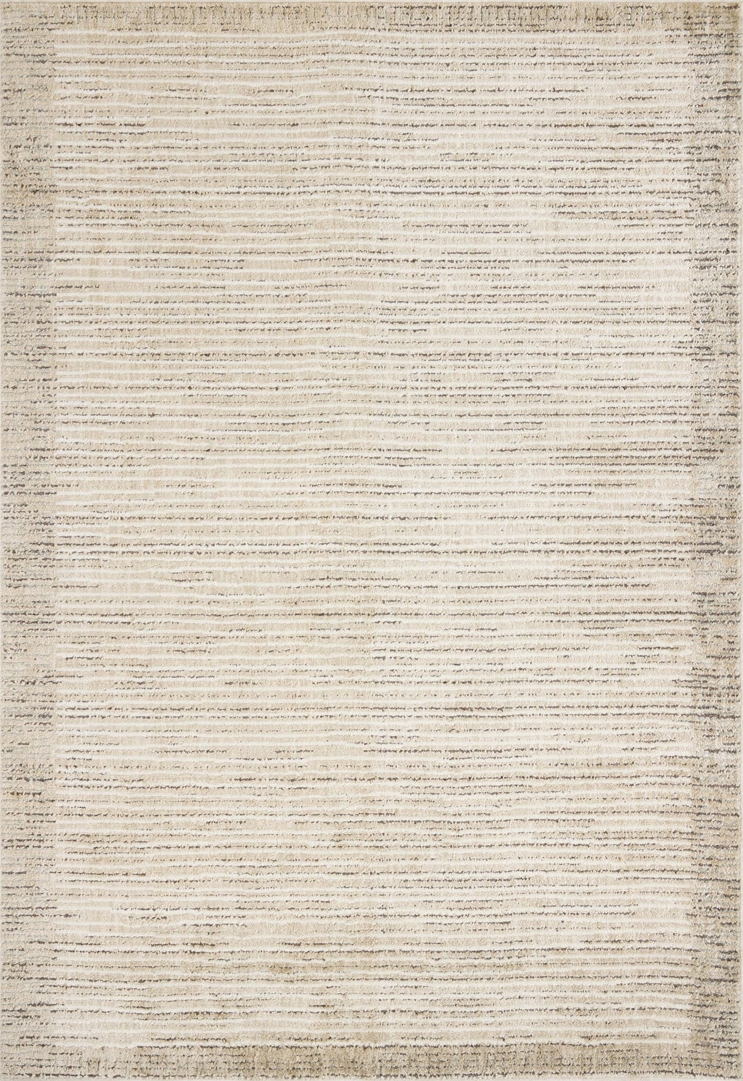 Loloi Jeremiah Brent Bleecker Collection BLE-02 Sand/Charcoal 6'-7" x 9'-3" Area Rug