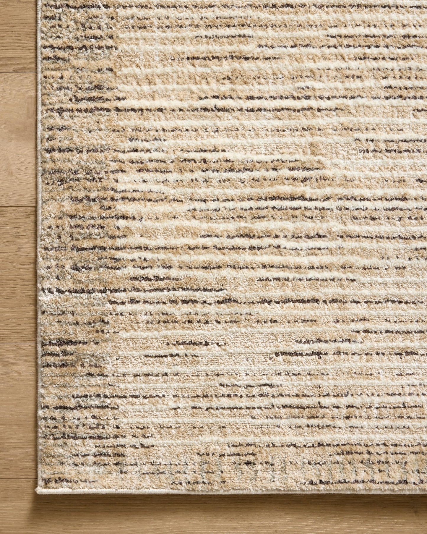 Loloi Jeremiah Brent Bleecker Collection BLE-02 Sand/Charcoal 6'-7" x 9'-3" Area Rug