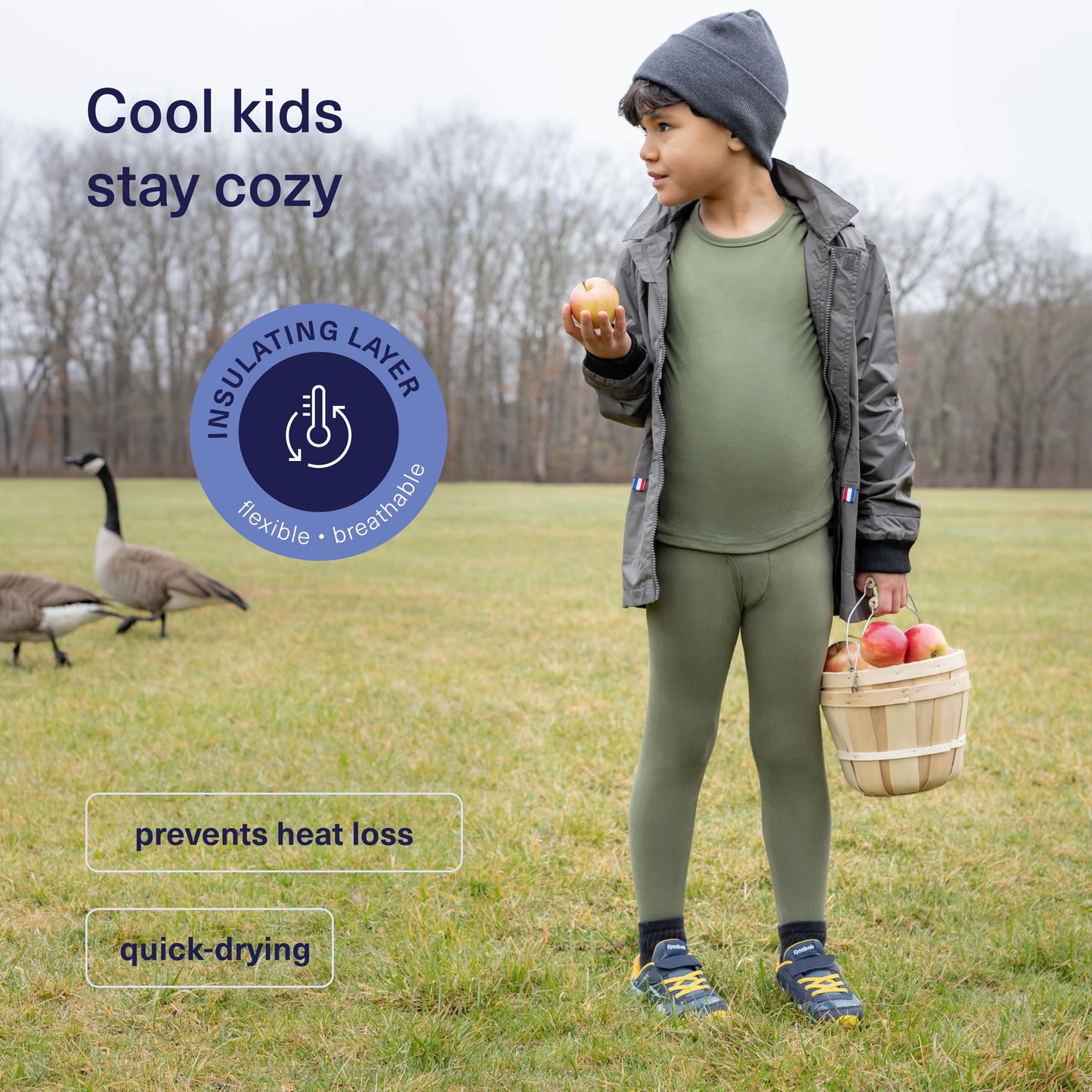 Thermal Underwear for Kids Thermals Top and Bottom Set Boys Thermal Set Kids Long Underwear Base Layer Pajamas (Navy - 6)