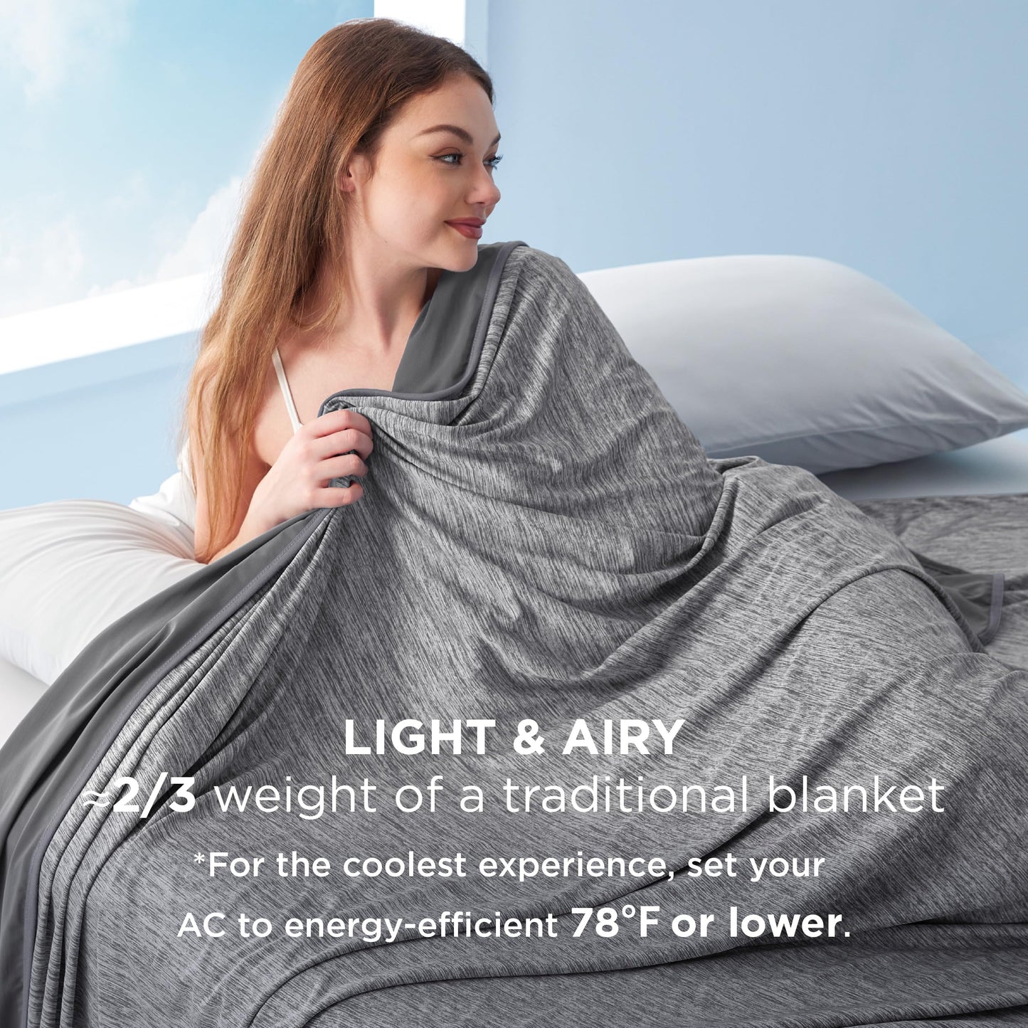Bedsure Summer Cooling Blanket for Hot Sleepers with Sports Mesh Design, Arc-Chill Q-Max 0.4 Lightweight Breathable Ice Cold Blanket Throws for Night Sweats, 50 x 70 Inches, Mesh Grey