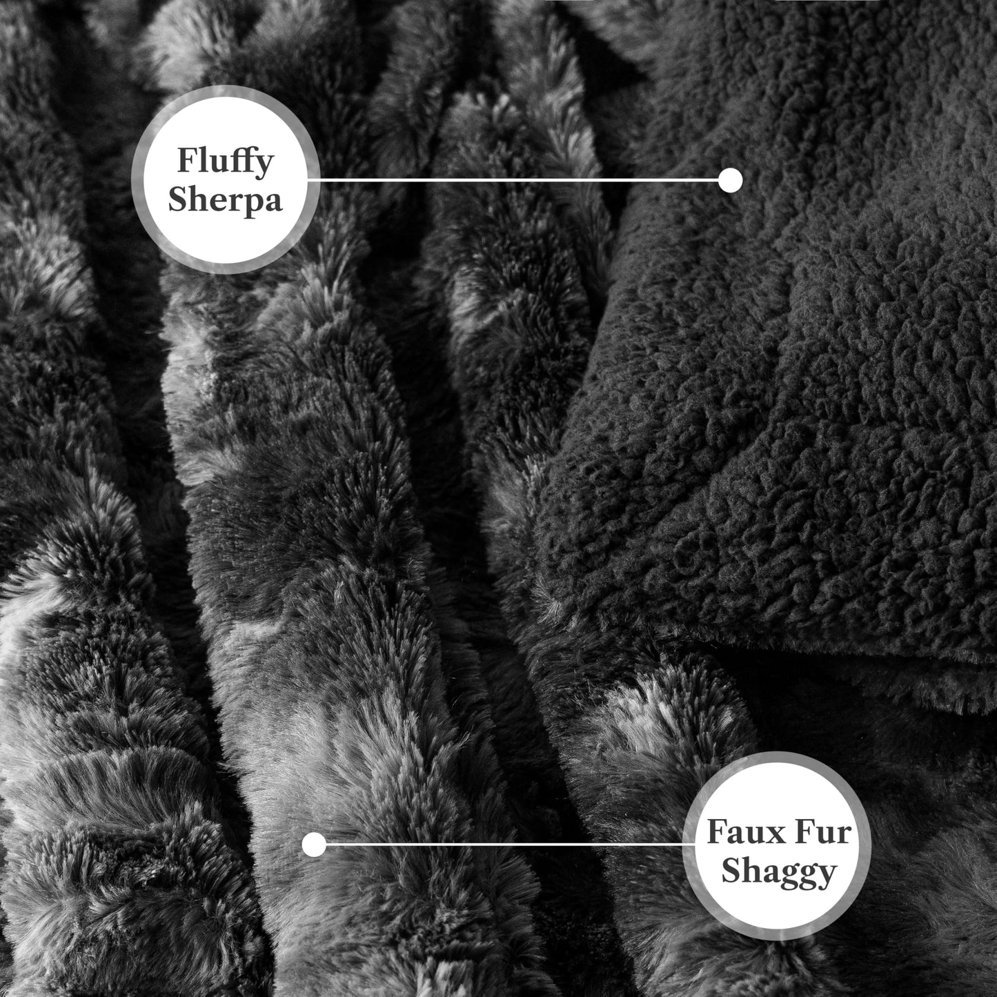 PAVILIA Faux Fur Throw Blanket Twin Tie-Dye Black, Soft Warm Sherpa Blankets & Throws for Bed, Fluffy Plush Thick Fleece Throw Blanket for Couch Sofa, Reversible Furry Shaggy Blanket, Black 60x80