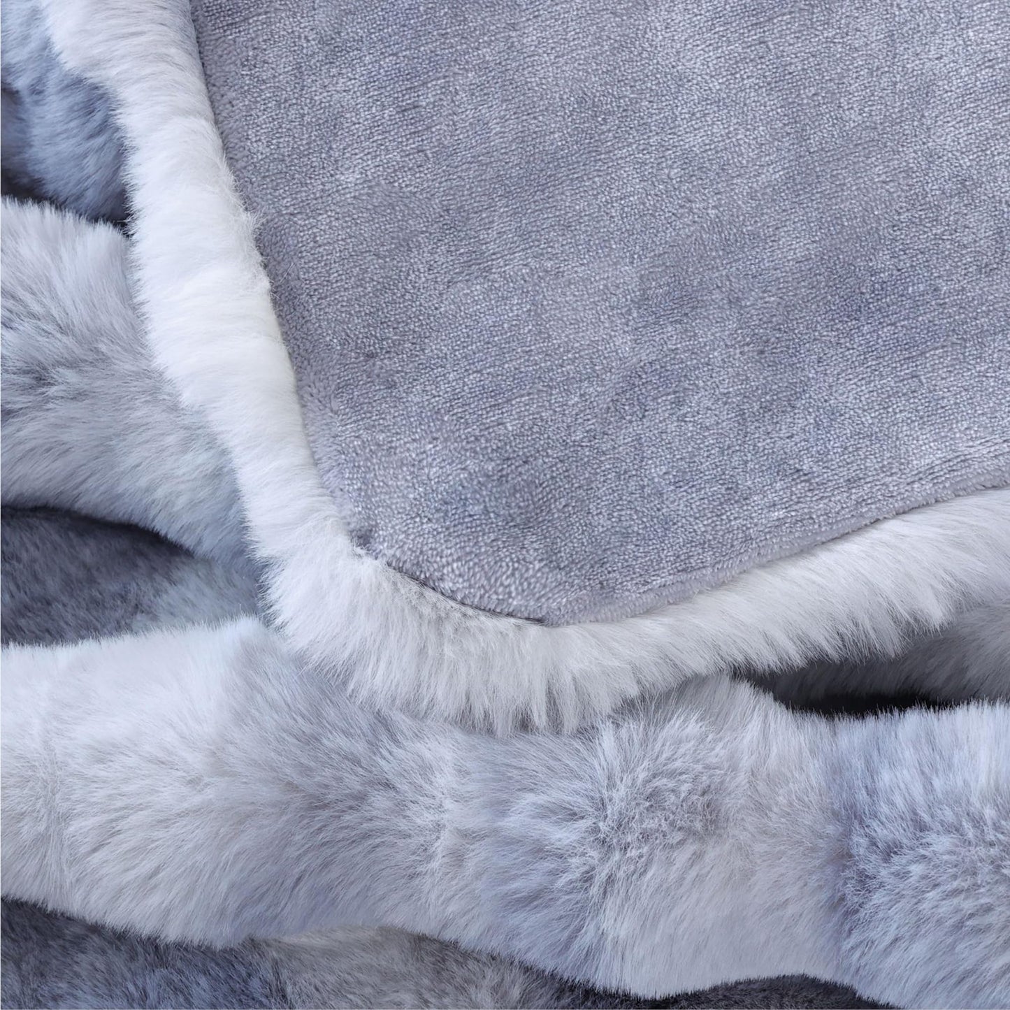 BlanketSolution Faux Fur Soft Fluffy Tie-dye Blue Throw Blanket for Living Room Bedroom Couch 60X80 Fuzzy Bubble Thick Throw Blanket Decorative Blanket Home Decor 860 GSM