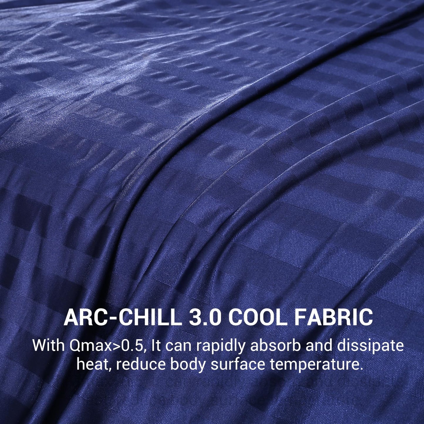 Elegear Revolutionary Cooling Blanket Queen, Absorbs Heat to Keep Body Cool for Night Sweats, Double Sided Arc-Chill3.0 Cool Fiber Q-Max>0.5, Lightweight Summer Cold Blankets Sleeping 79" x 86"