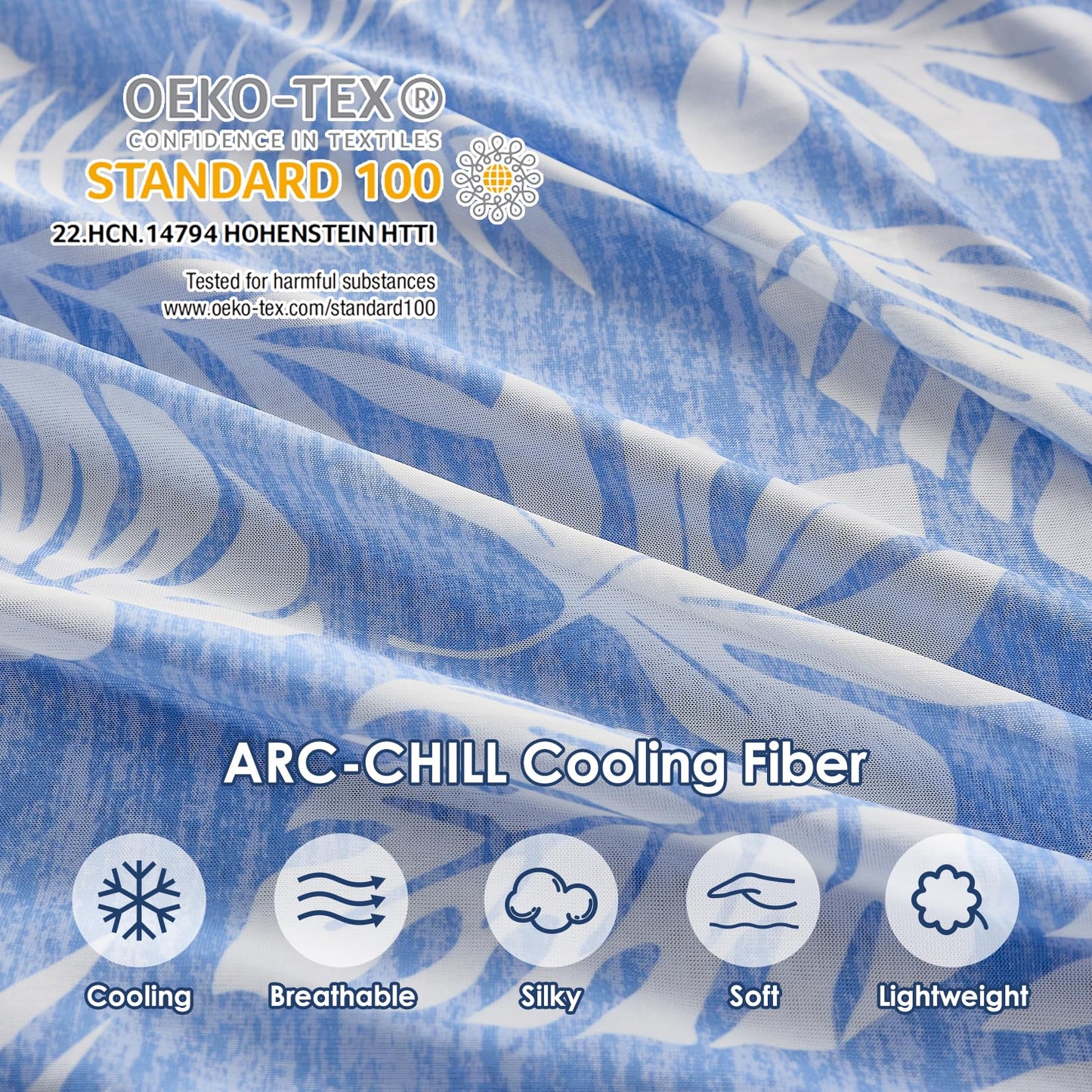 VK VK·LIVING Cooling Blanket for Hot Sleepers Breathable Summer Blankets Q-Max 0.5 Arc-Chill Cooling Thin Blankets for Night Sweats, Lightweight Double Sides Summer Blanket(Twin 60"x80", LightBlue)