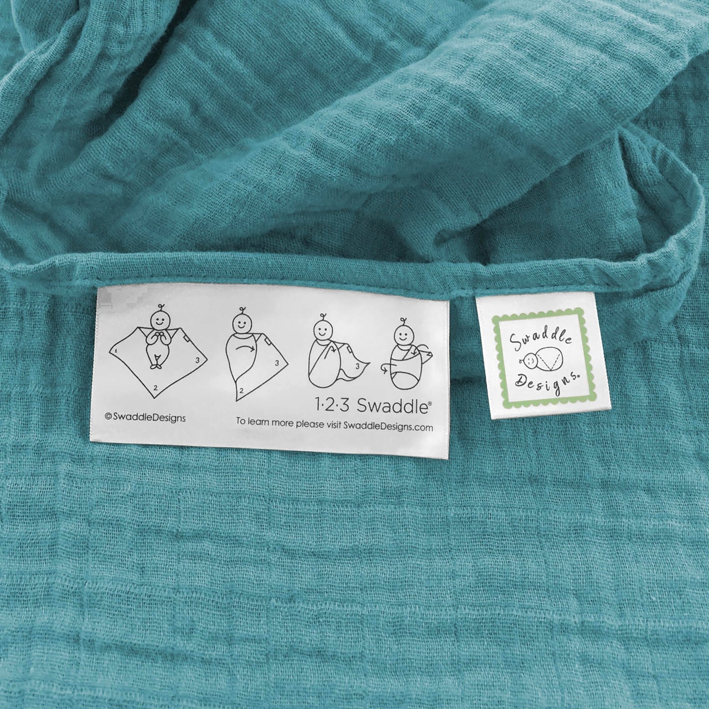 SwaddleDesigns Cotton Muslin Swaddle Blankets for Baby Boy & Baby Girl, Set of 4, Neutral Receiving Blankets for Newborn, Baby Registry & Gift, 46x46 inches, Cascadia