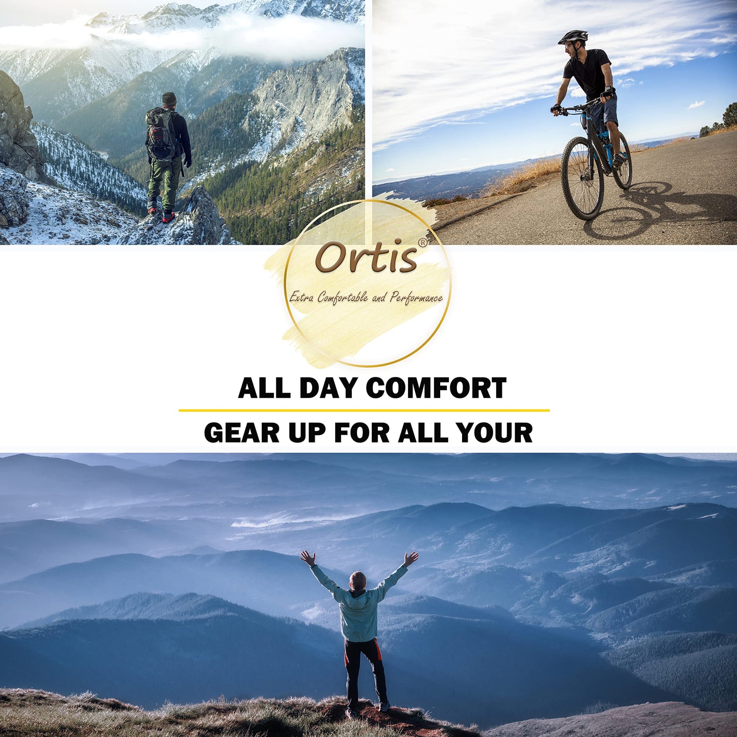 Ortis Men's Cotton Cushion Crew Socks Moisture Wicking Breathable Thick Warm Thermal for Athletic Heavy Duty Work Boot(Denim L)