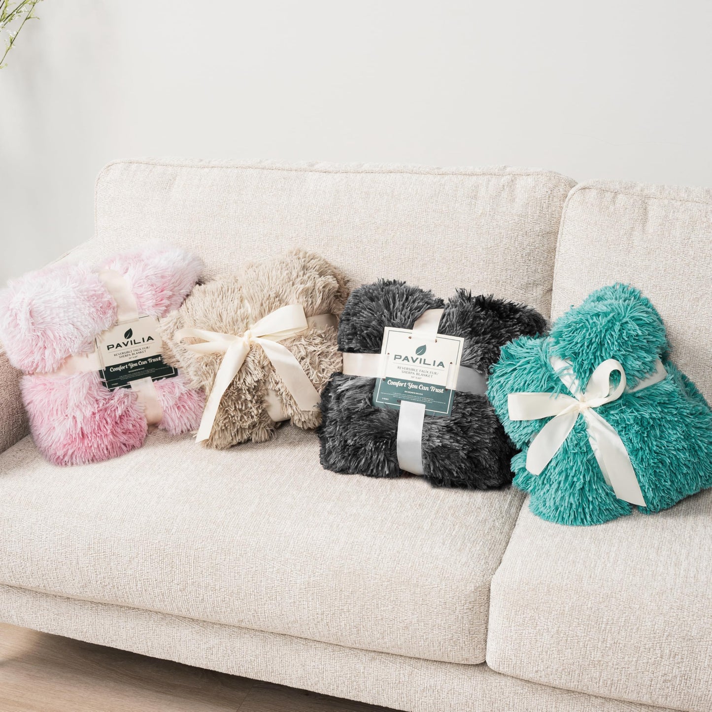 Pavilia Black Fluffy Bed Blanket, Queen Size, Fuzzy Plush Warm Large Blanket for Couch Sofa, Super Soft Thick Faux Fur Sherpa, Tie-Dye, 90x90