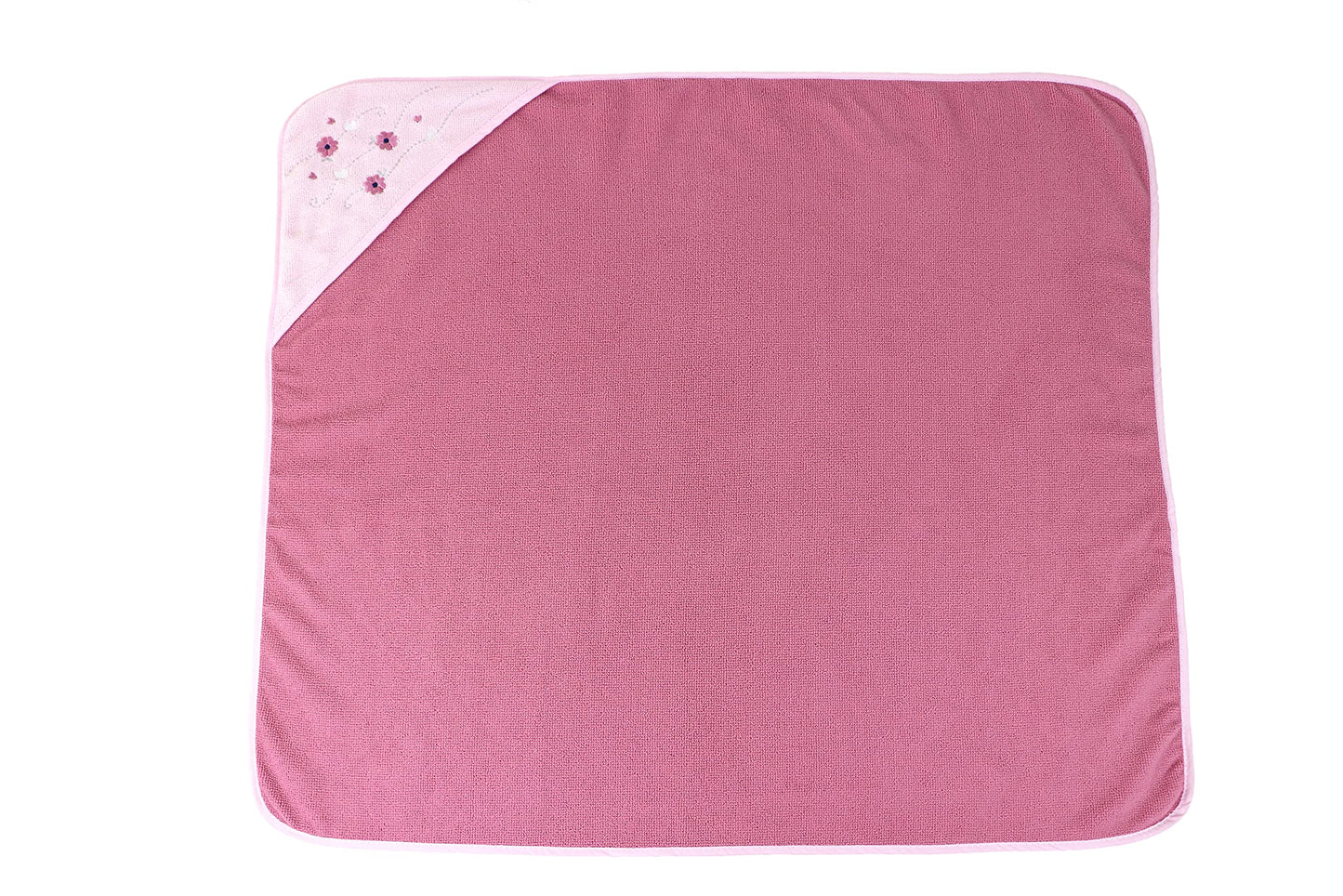 Cudlie Buttons & Stitches Baby Girl 3 Pack Rolled/Carded Hooded Towels in Crisp Blossom Print (GS71728)