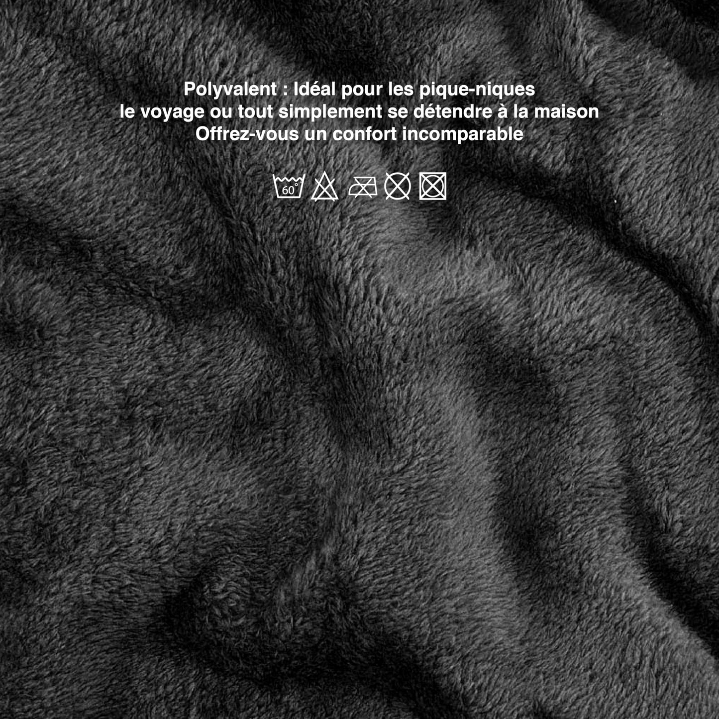 Mintra Home Throw Blanket for Couch, Soft Polyester Fleece Blanket, Cozy Lightweight Fuzzy Fall Décor Throw Blankets for Bed/Bed Cover/Couch Cover, 51” x 60” (XS, Dark Grey)