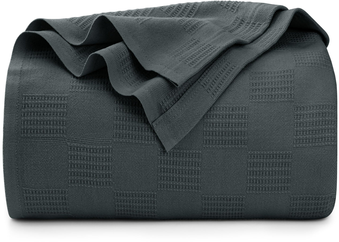 Utopia Bedding Smoke Gray 100% Cotton Blanket [King Size - 90x108 Inch] 350GSM Lightweight, Soft and Breathable Thermal Blanket for All Seasons
