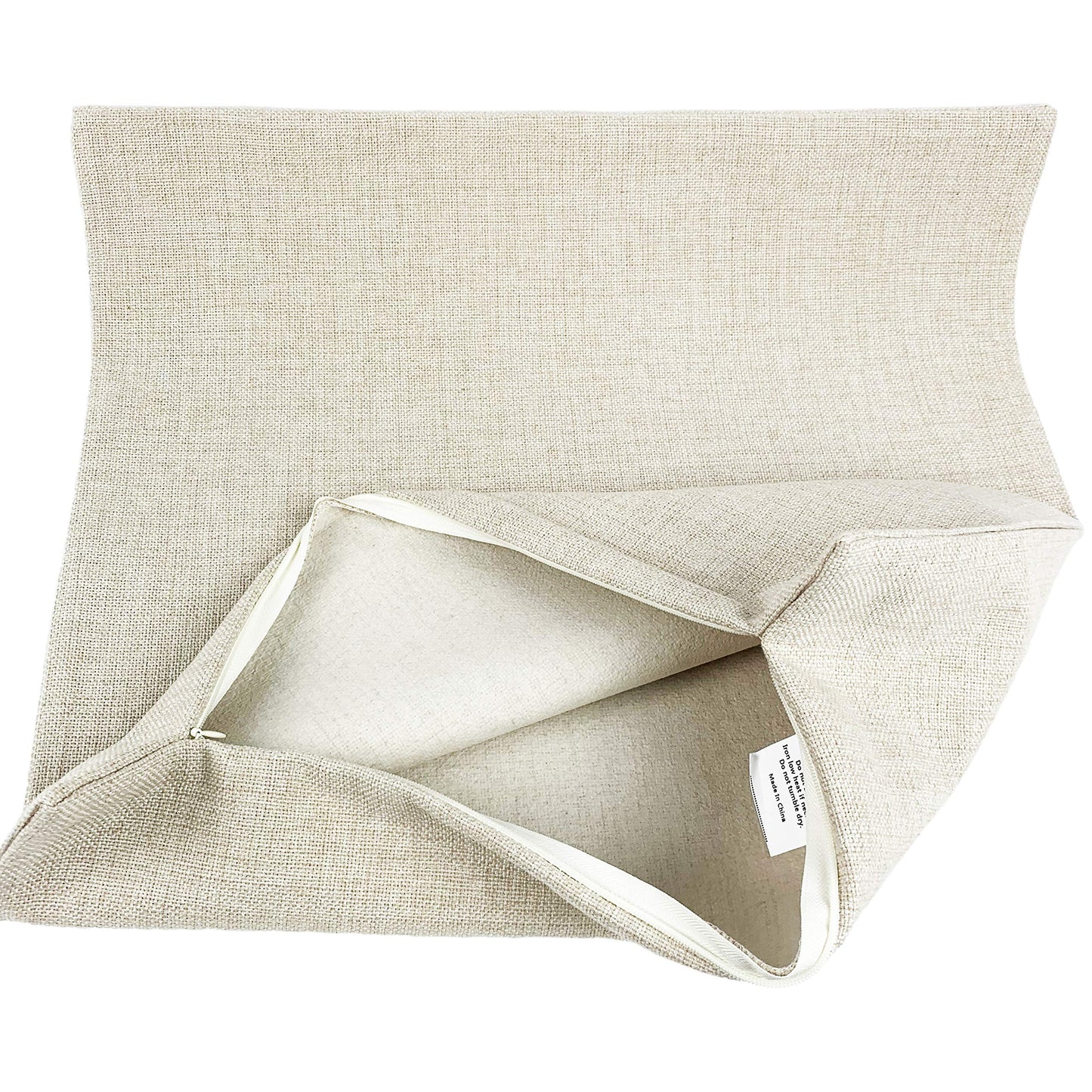 DrupsCo New York Pillow Covers 18x18 - Cotton Linen Throw Pillow Case, Decorative Pillow