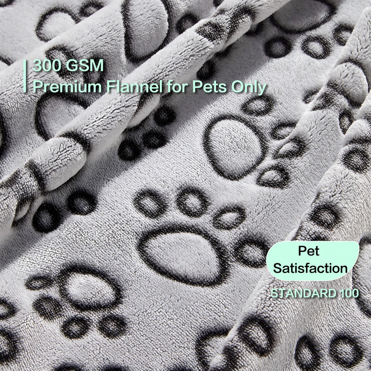 Stuffed® Premium Soft Dog Blanket Washable, 40"x32" Cat Blanket for Indoor Cats Large Medium Small Dog Gifts Puppy Essentials (Grey)