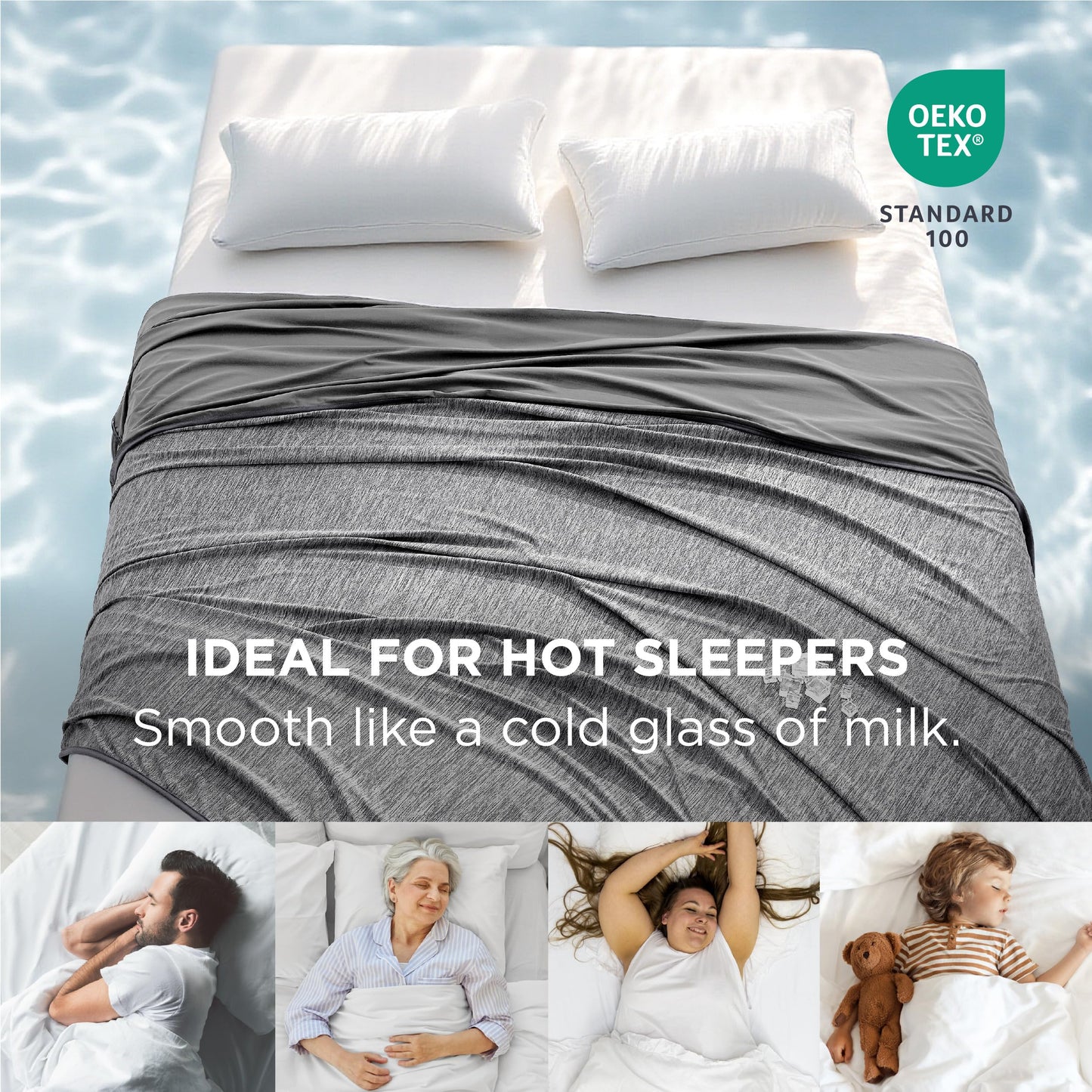 Bedsure Summer Cooling Blanket for Hot Sleepers with Sports Mesh Design, Arc-Chill Q-Max 0.4 Lightweight Breathable Ice Cold Blanket Throws for Night Sweats, 50 x 70 Inches, Mesh Grey